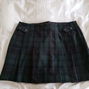 Wool plaid miniskirt